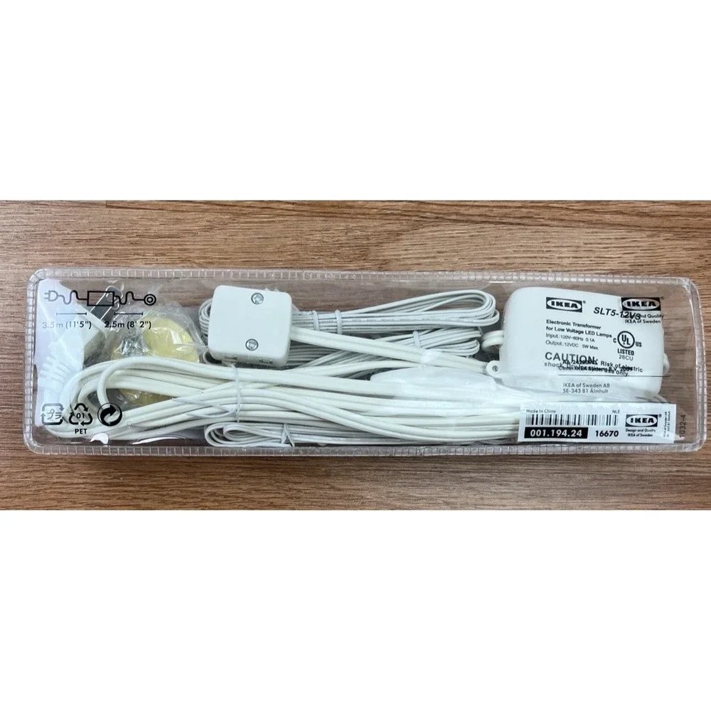 Ikea Dioder LED Puck Lights 001.194.24 Pack of 4 Corded Under Cabinet NEW